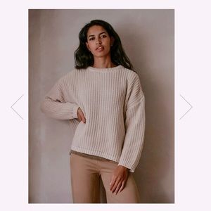 The simplefolk chunky sweater oatmeal, NWOT, size 0